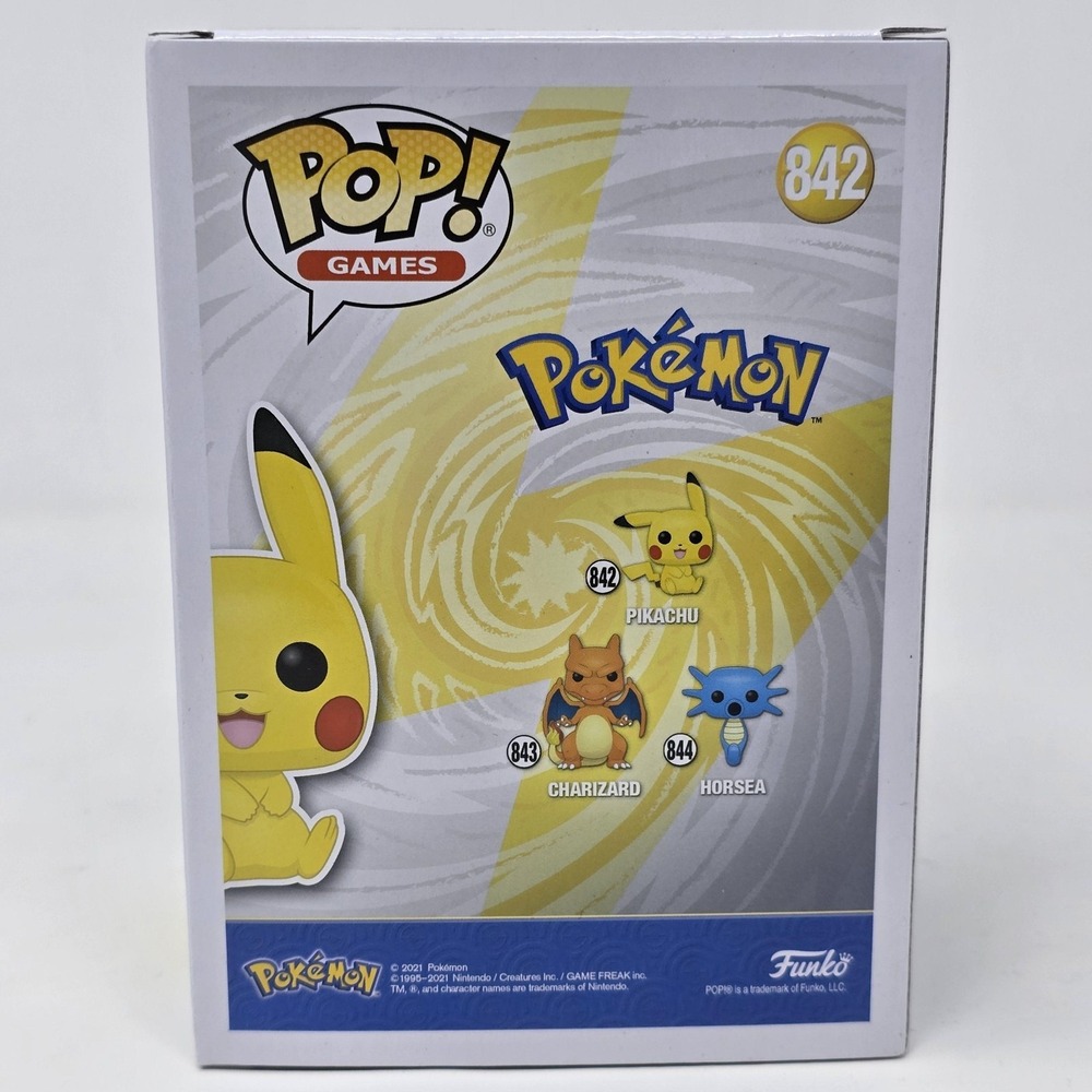 Funko Pop Games Pokemon Pikachu 842 Vinyl Figure Standard Yellow New In Box - Picture 3 of 6